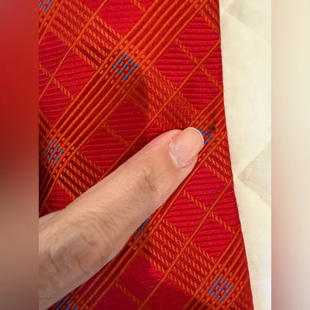 Robert Talbott Red Geometric Vintage Silk Neck tie
